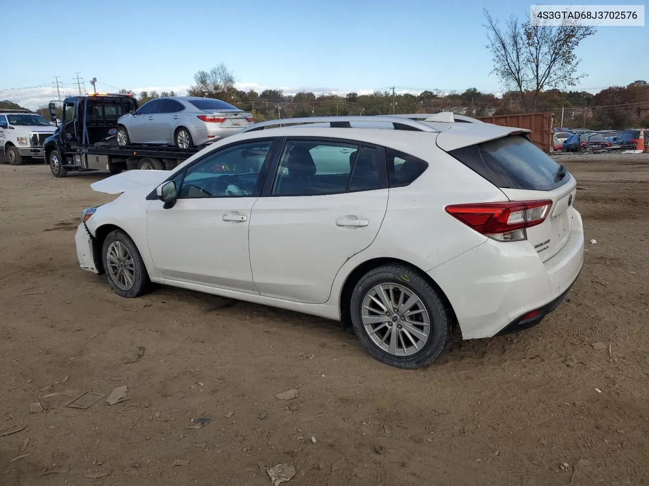 2018 Subaru Impreza Premium Plus VIN: 4S3GTAD68J3702576 Lot: 78815214