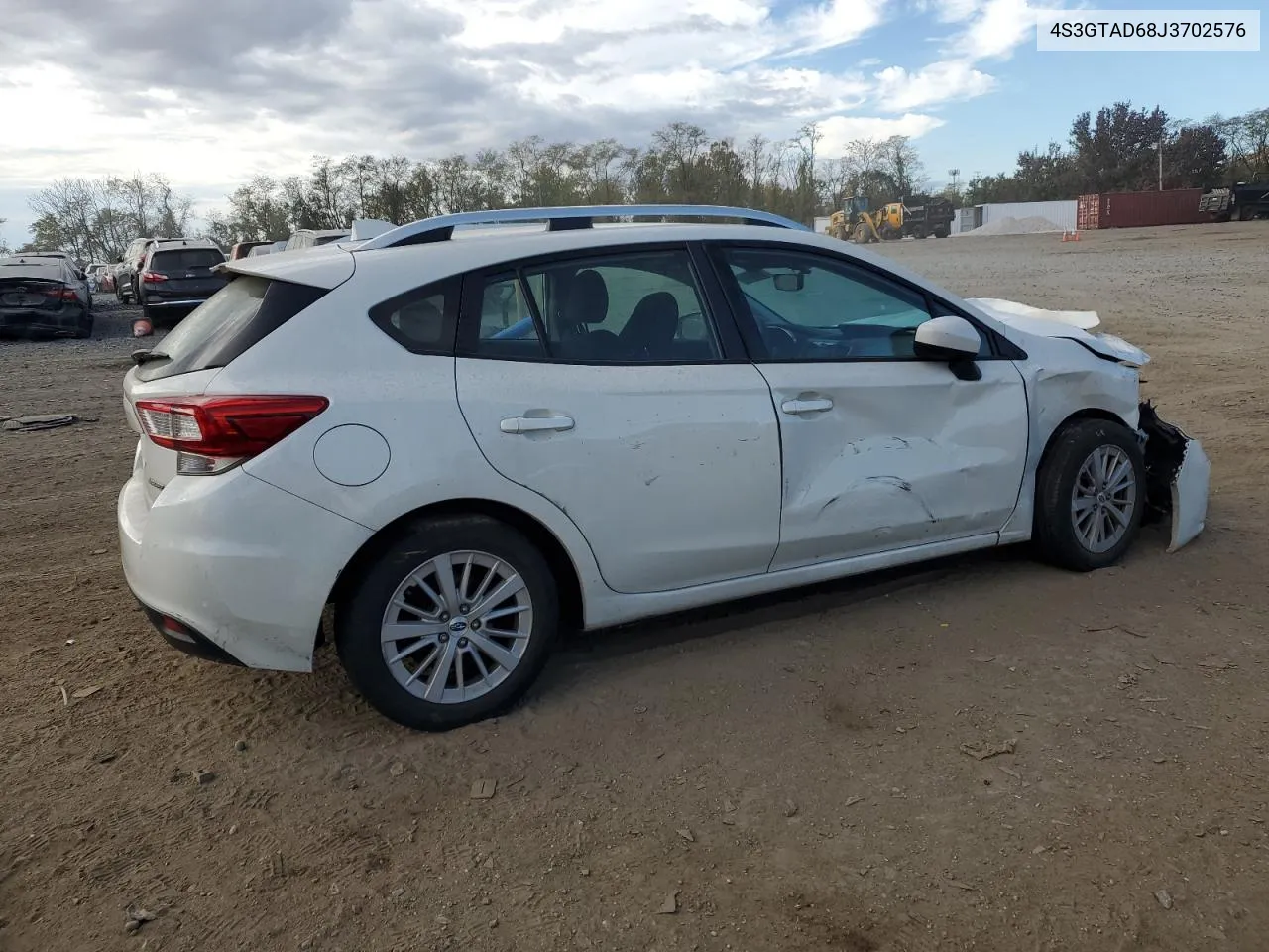 2018 Subaru Impreza Premium Plus VIN: 4S3GTAD68J3702576 Lot: 78815214