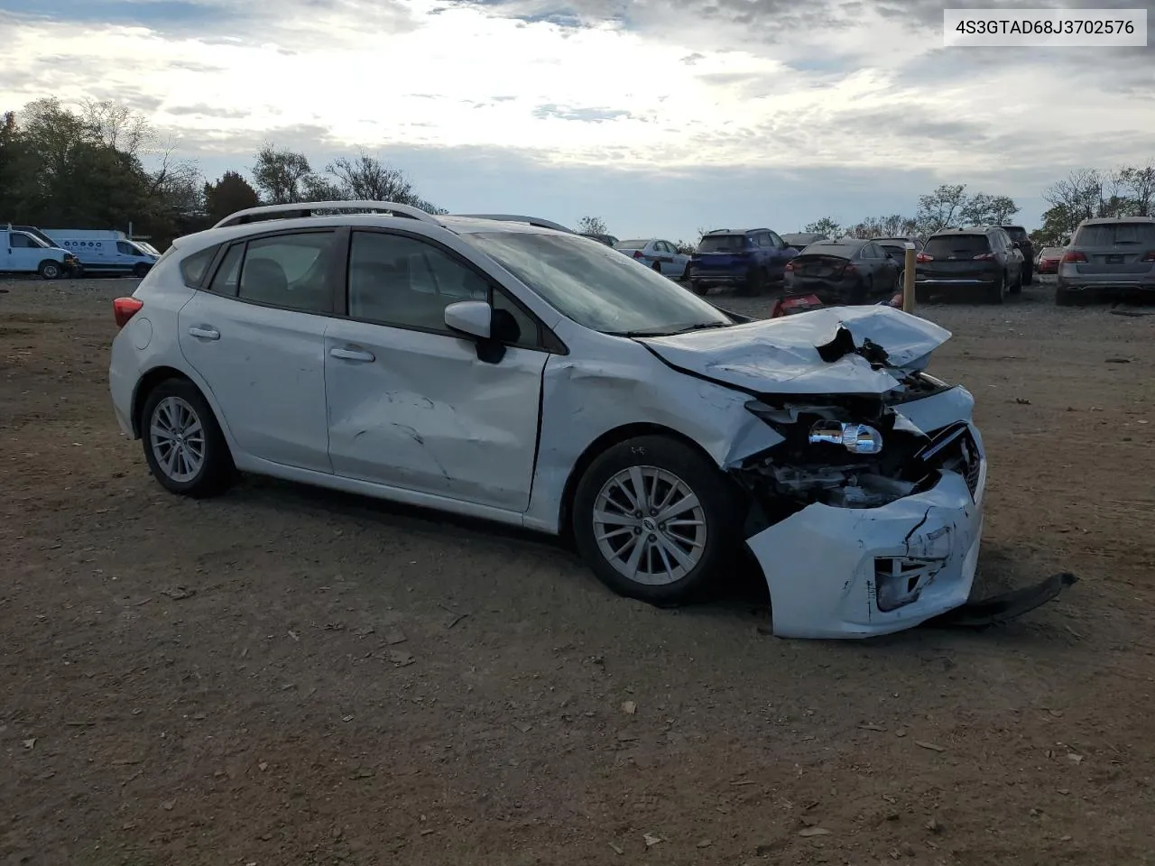 2018 Subaru Impreza Premium Plus VIN: 4S3GTAD68J3702576 Lot: 78815214