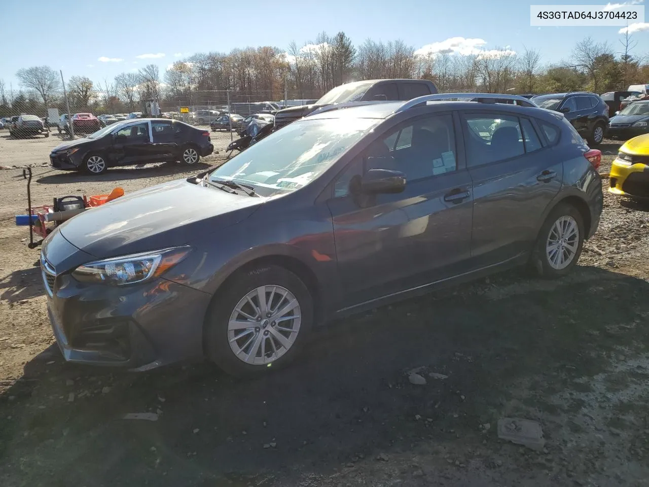 2018 Subaru Impreza Premium Plus VIN: 4S3GTAD64J3704423 Lot: 80113184