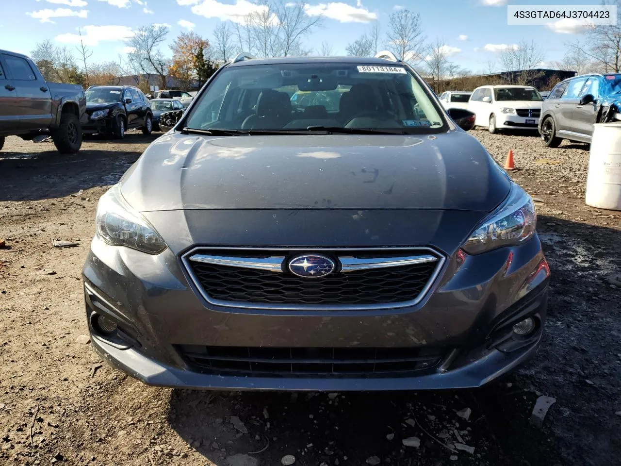 2018 Subaru Impreza Premium Plus VIN: 4S3GTAD64J3704423 Lot: 80113184