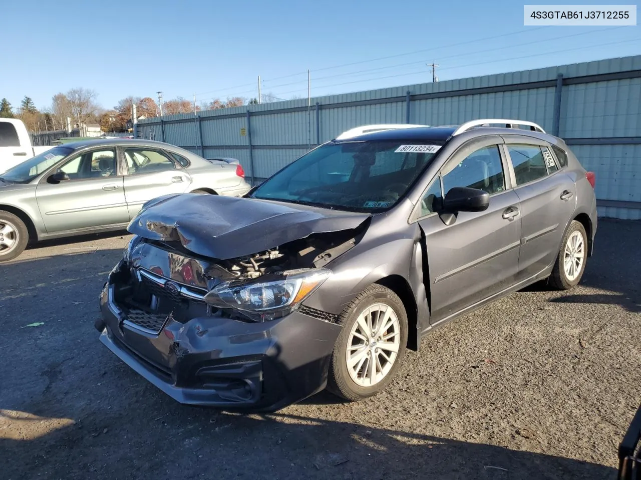 2018 Subaru Impreza Premium VIN: 4S3GTAB61J3712255 Lot: 80113234