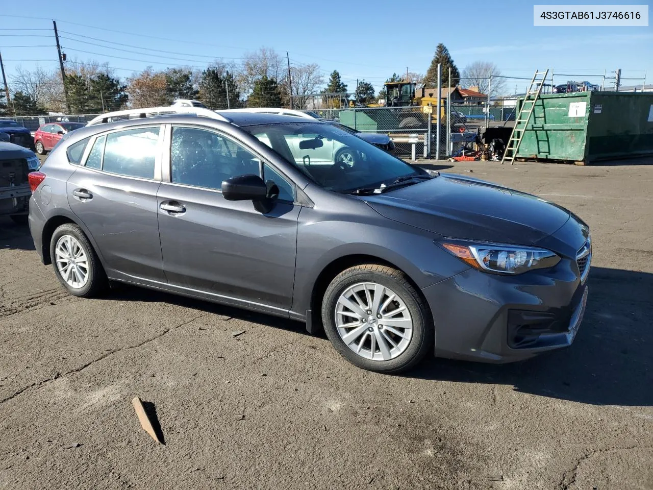 2018 Subaru Impreza Premium VIN: 4S3GTAB61J3746616 Lot: 80452114