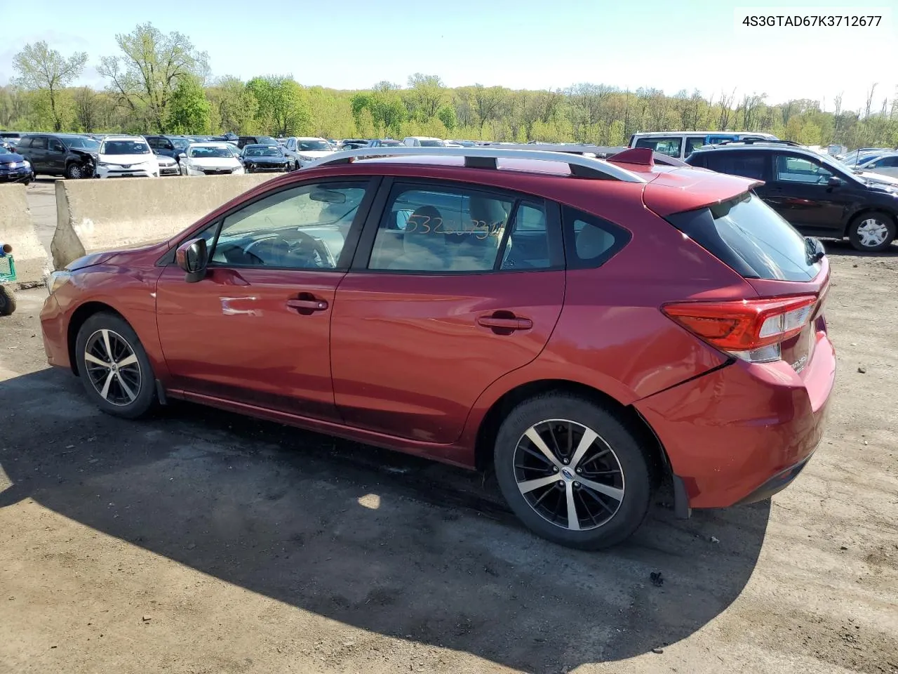 2019 Subaru Impreza Premium VIN: 4S3GTAD67K3712677 Lot: 53280734