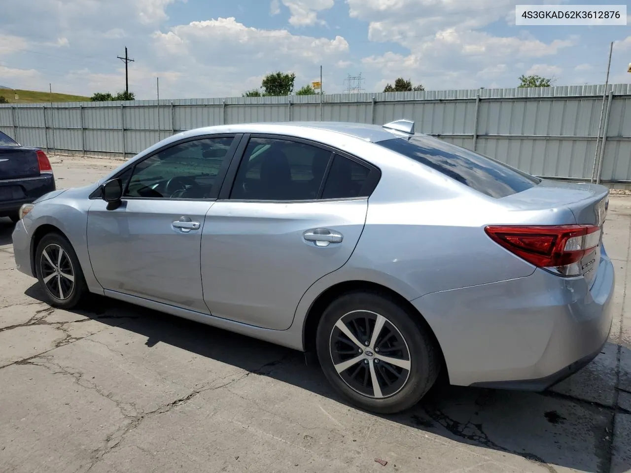 2019 Subaru Impreza Premium VIN: 4S3GKAD62K3612876 Lot: 61163504