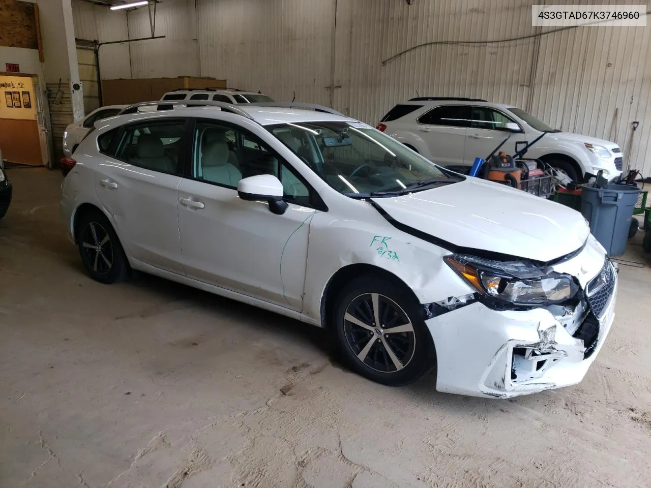 2019 Subaru Impreza Premium VIN: 4S3GTAD67K3746960 Lot: 62252684