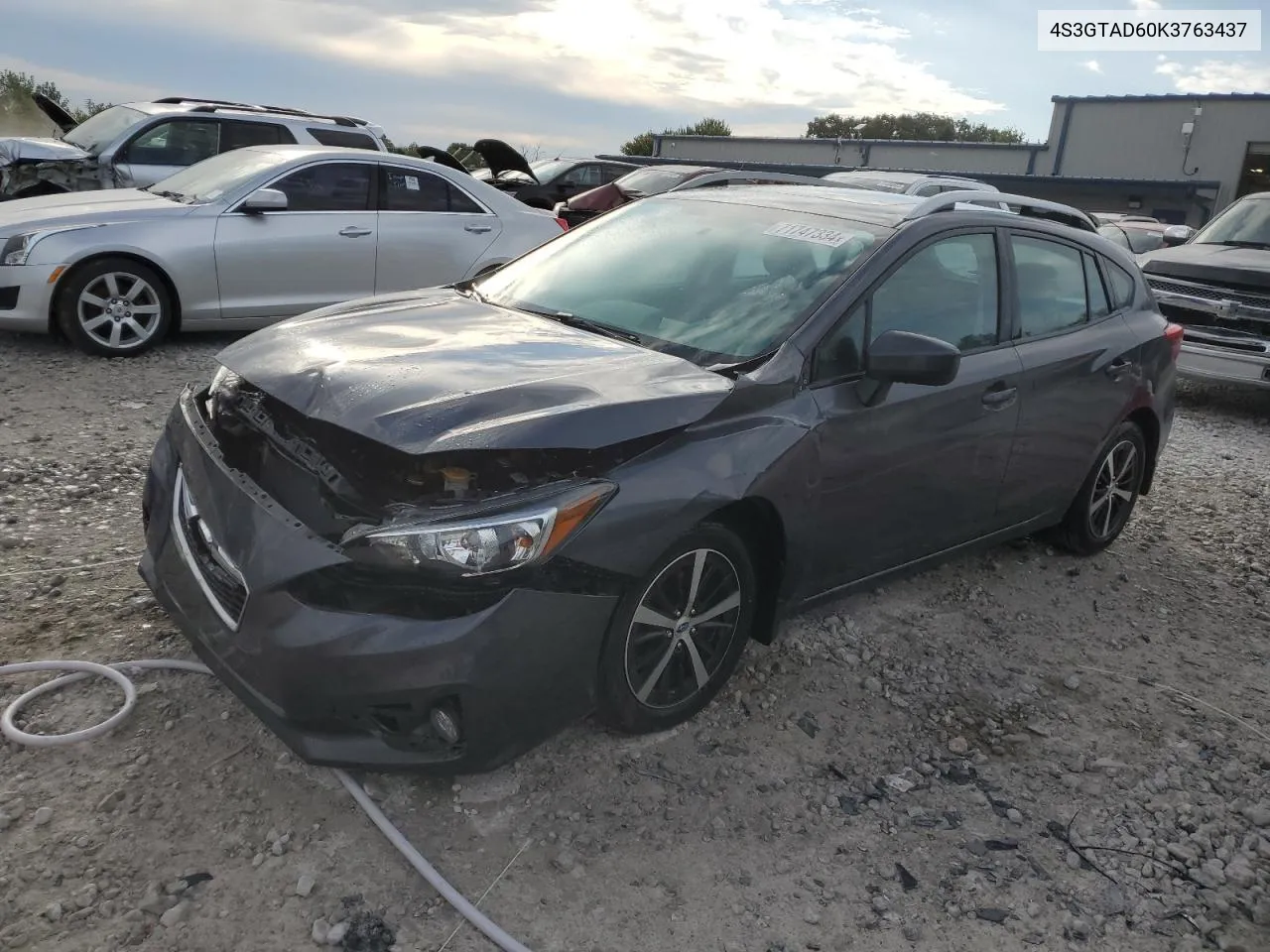 2019 Subaru Impreza Premium VIN: 4S3GTAD60K3763437 Lot: 71747334