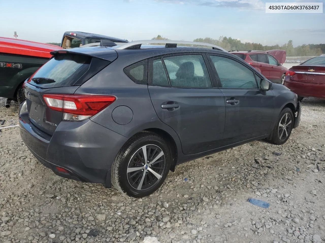 2019 Subaru Impreza Premium VIN: 4S3GTAD60K3763437 Lot: 71747334