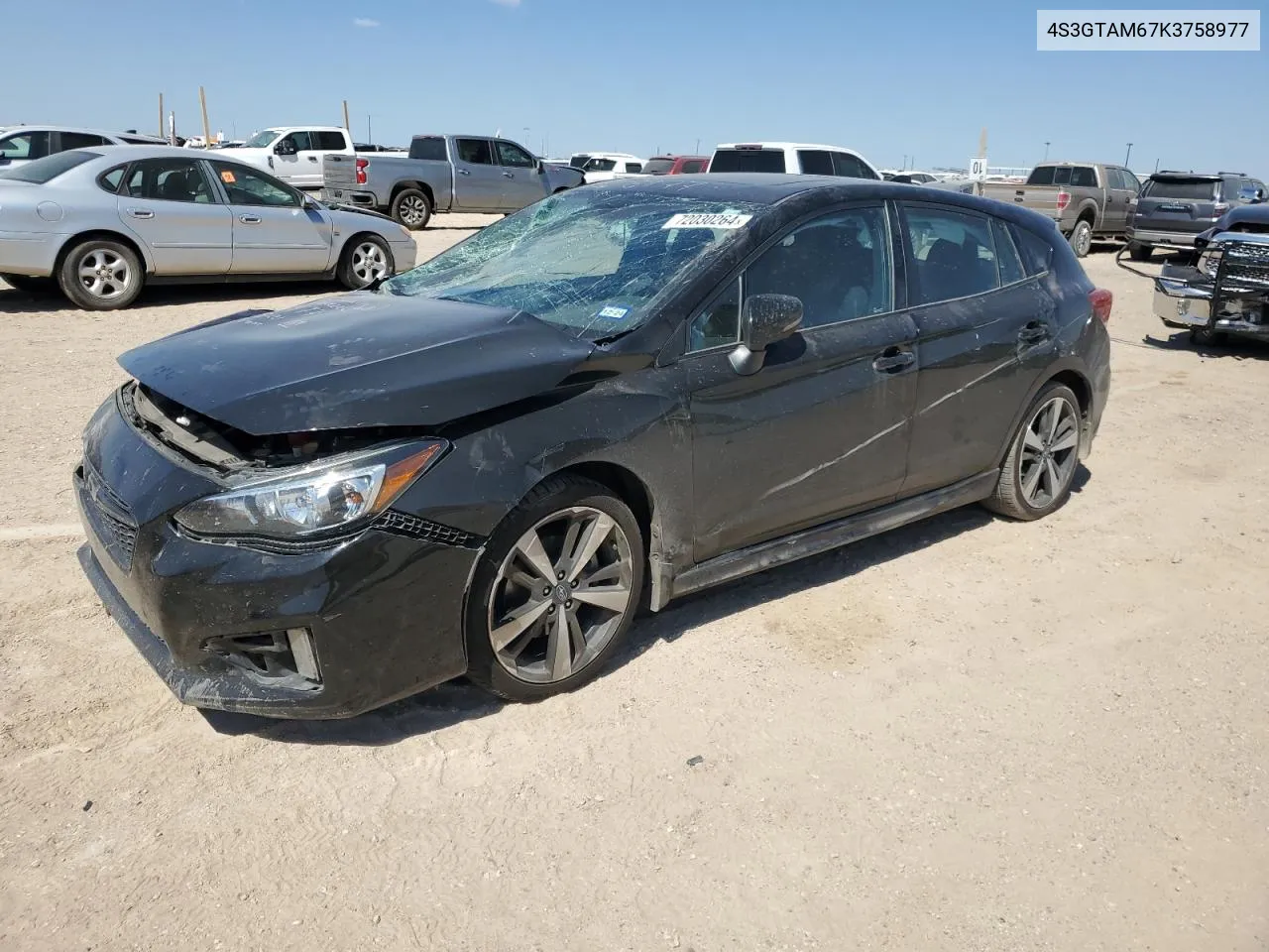 2019 Subaru Impreza Sport VIN: 4S3GTAM67K3758977 Lot: 72030264