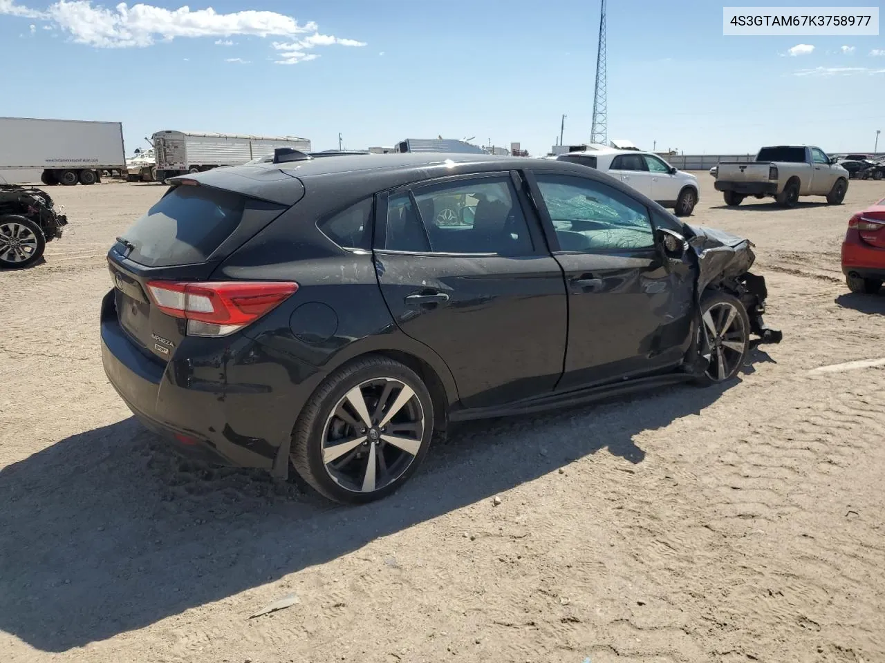 2019 Subaru Impreza Sport VIN: 4S3GTAM67K3758977 Lot: 72030264