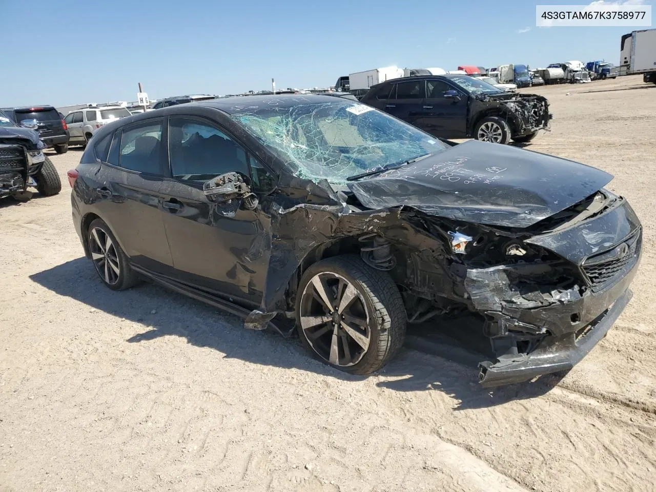 2019 Subaru Impreza Sport VIN: 4S3GTAM67K3758977 Lot: 72030264