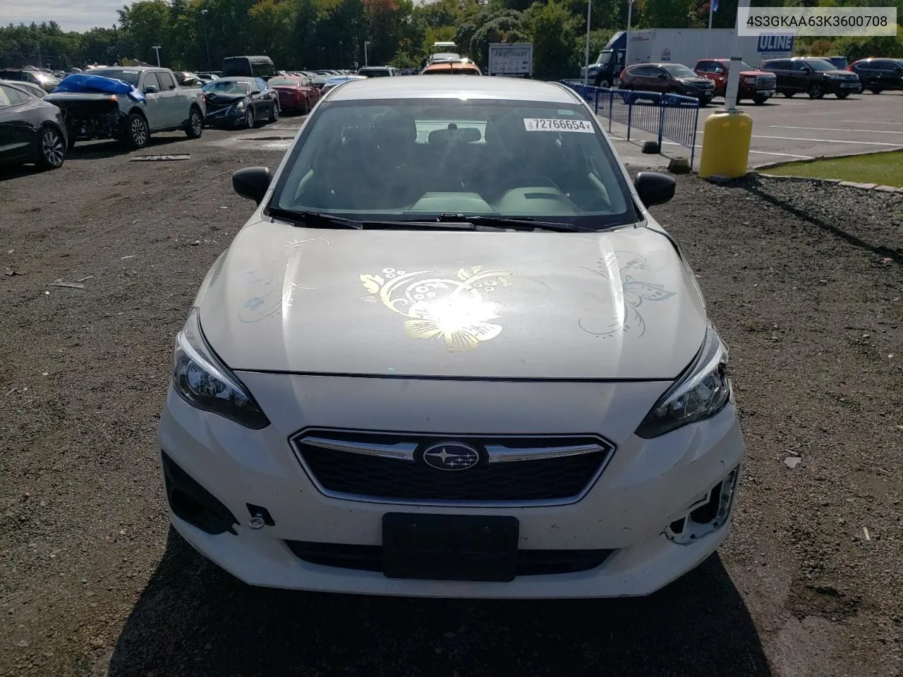 2019 Subaru Impreza VIN: 4S3GKAA63K3600708 Lot: 72766654