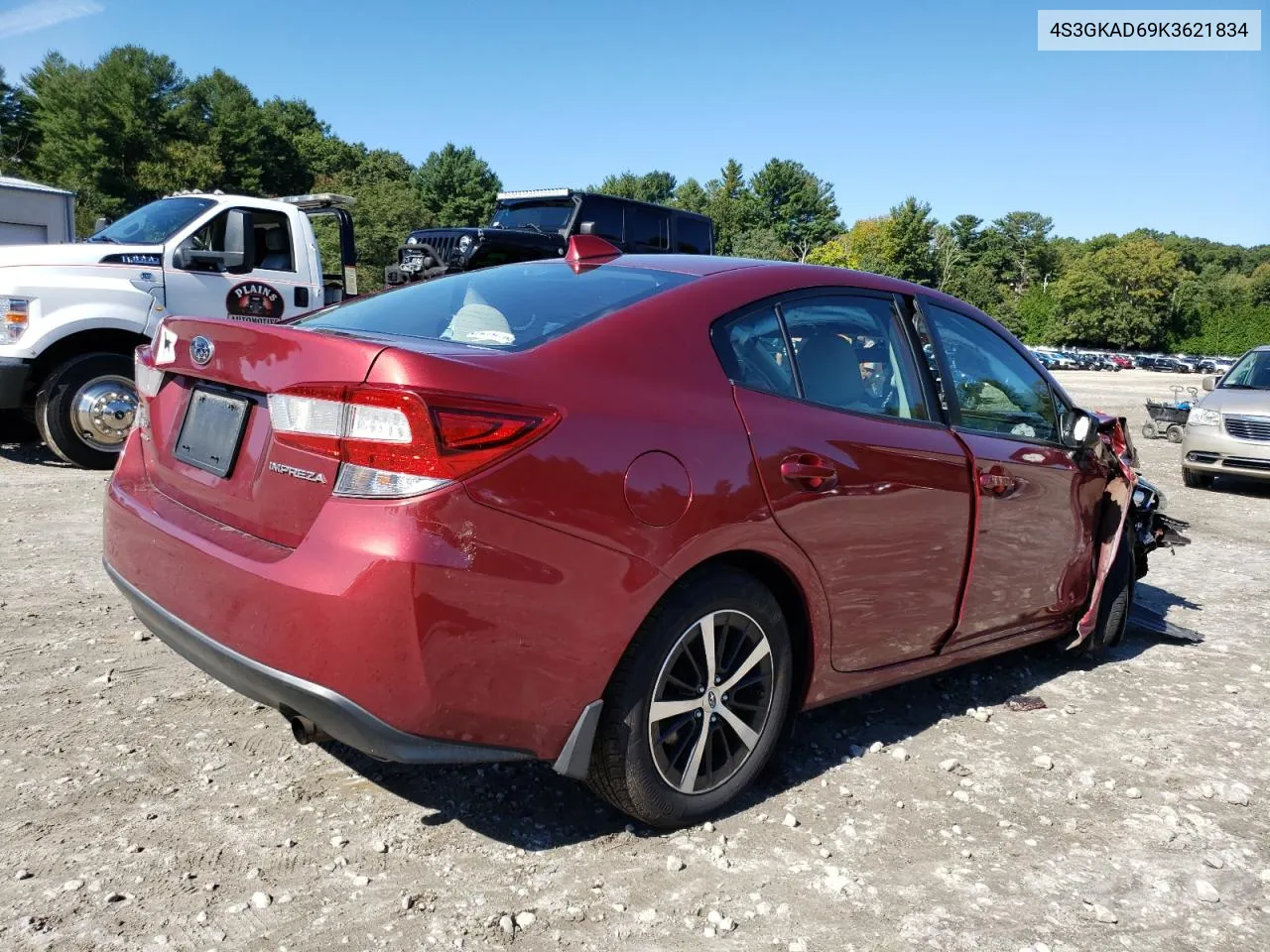 2019 Subaru Impreza Premium VIN: 4S3GKAD69K3621834 Lot: 73538074