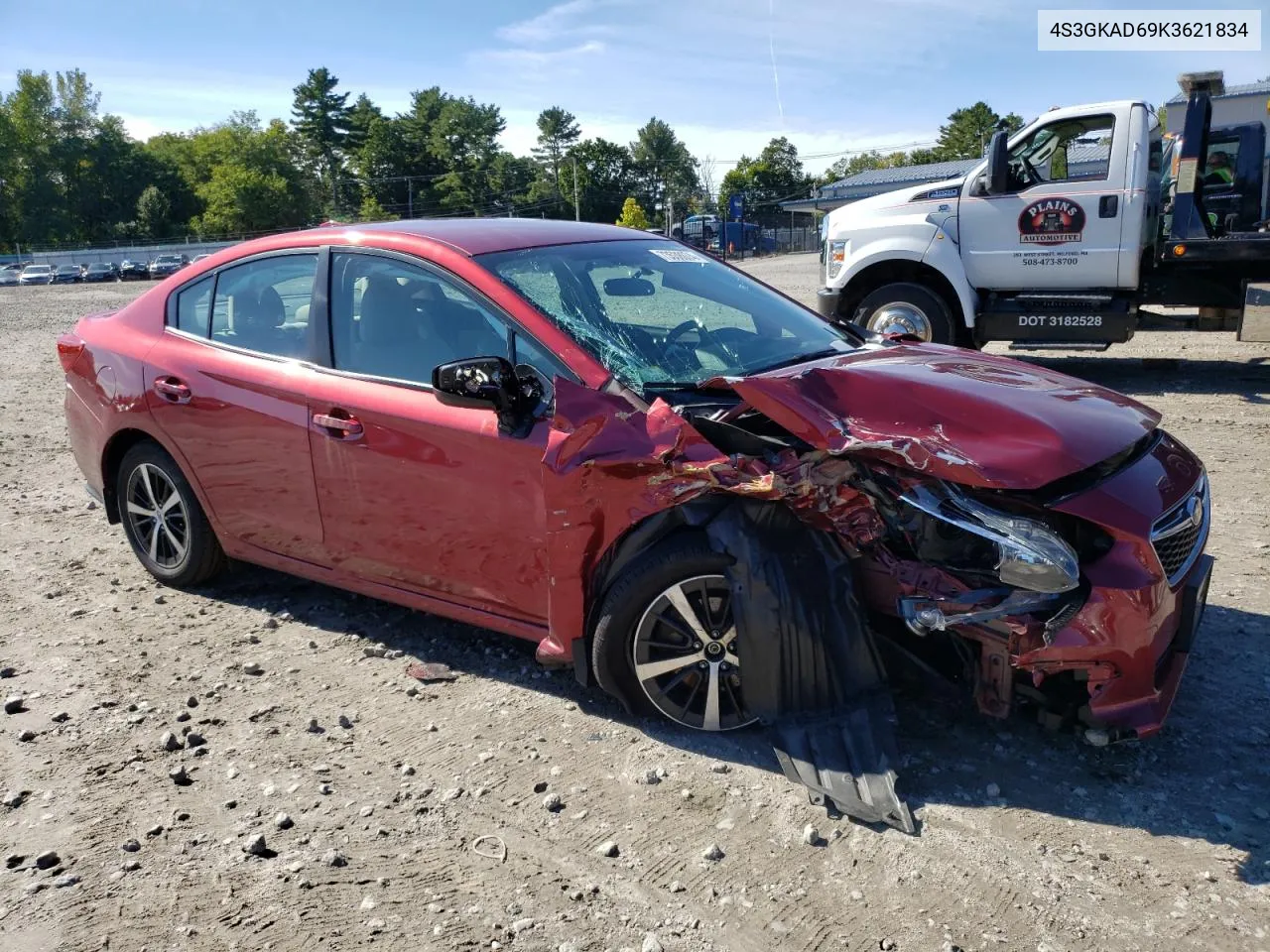 2019 Subaru Impreza Premium VIN: 4S3GKAD69K3621834 Lot: 73538074