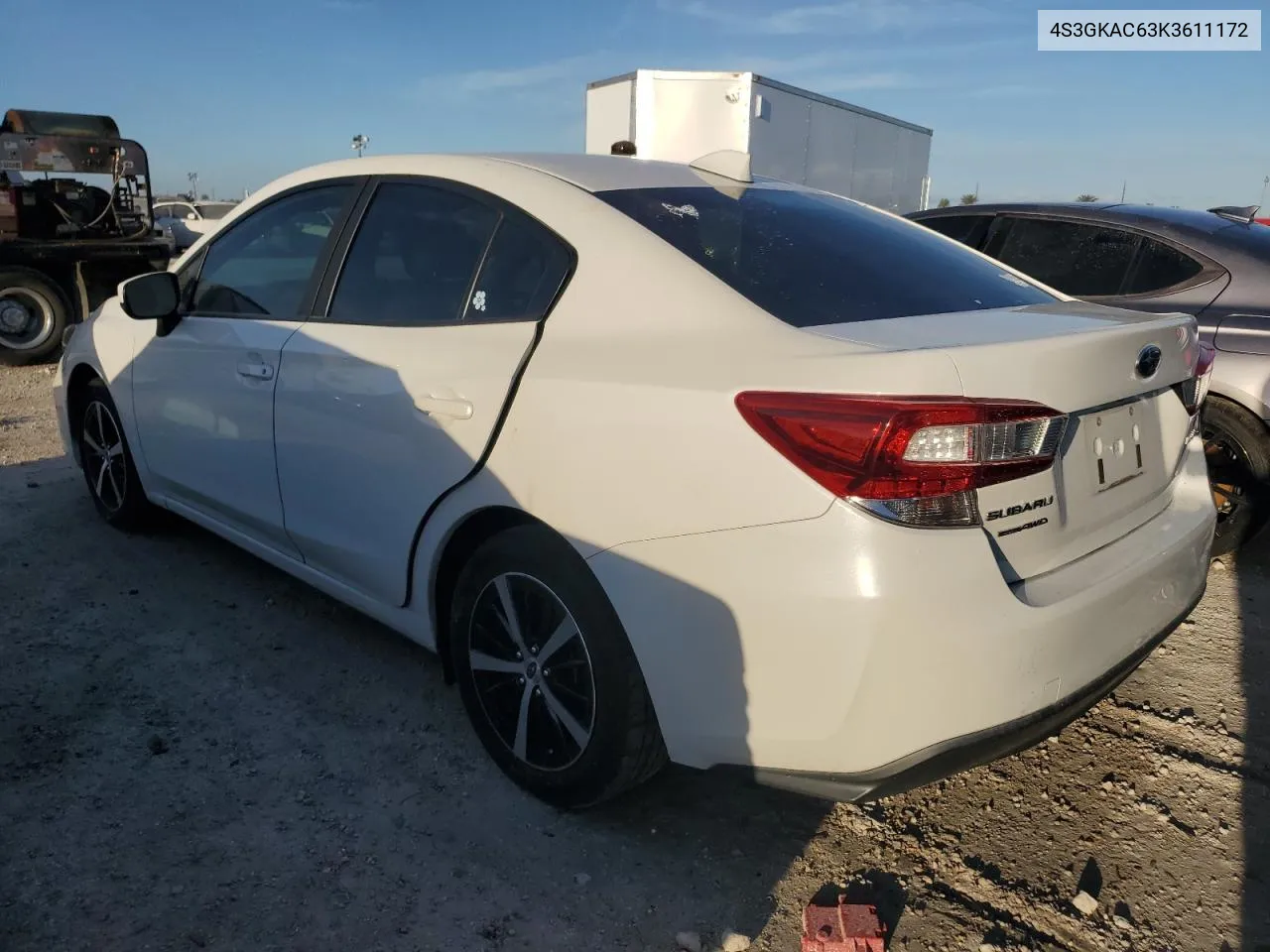 2019 Subaru Impreza Premium VIN: 4S3GKAC63K3611172 Lot: 74462054