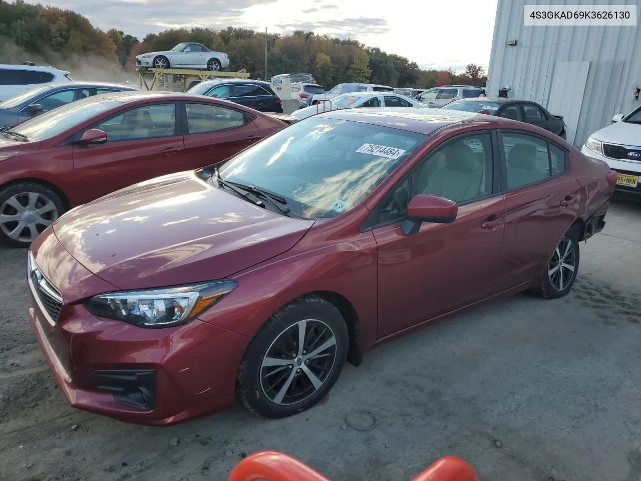 2019 Subaru Impreza Premium VIN: 4S3GKAD69K3626130 Lot: 75214484