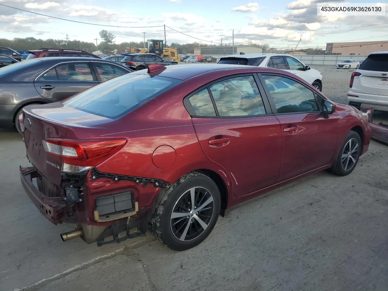 2019 Subaru Impreza Premium VIN: 4S3GKAD69K3626130 Lot: 75214484