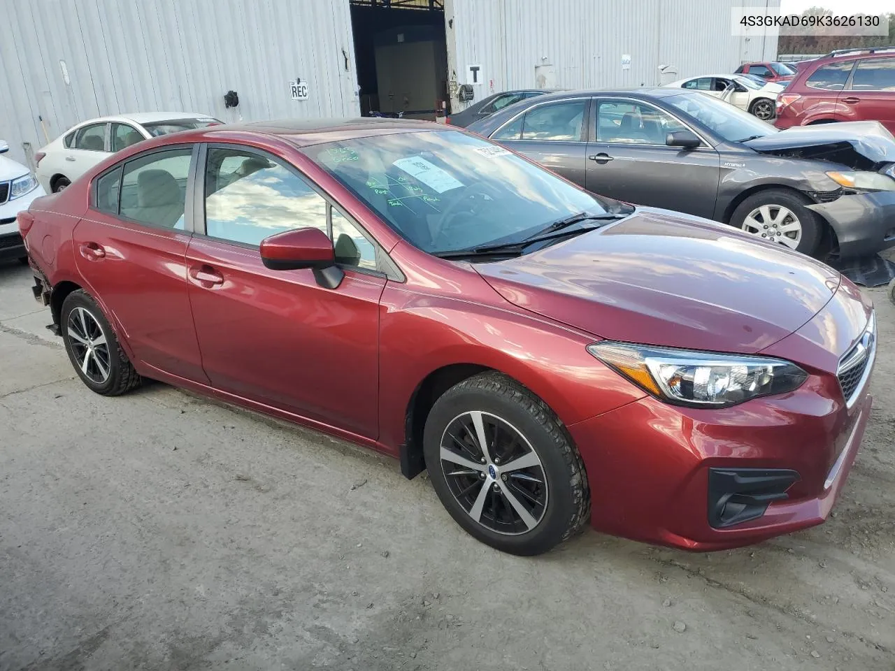 2019 Subaru Impreza Premium VIN: 4S3GKAD69K3626130 Lot: 75214484