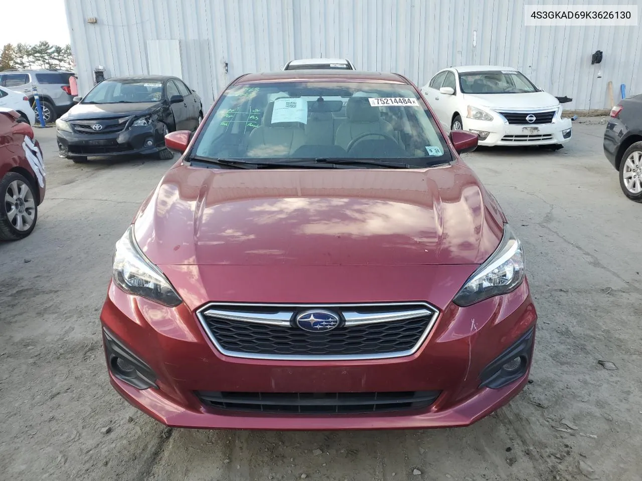 2019 Subaru Impreza Premium VIN: 4S3GKAD69K3626130 Lot: 75214484