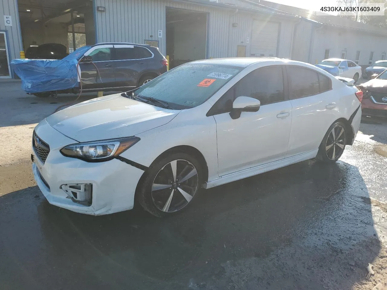 2019 Subaru Impreza Sport VIN: 4S3GKAJ63K1603409 Lot: 75996774