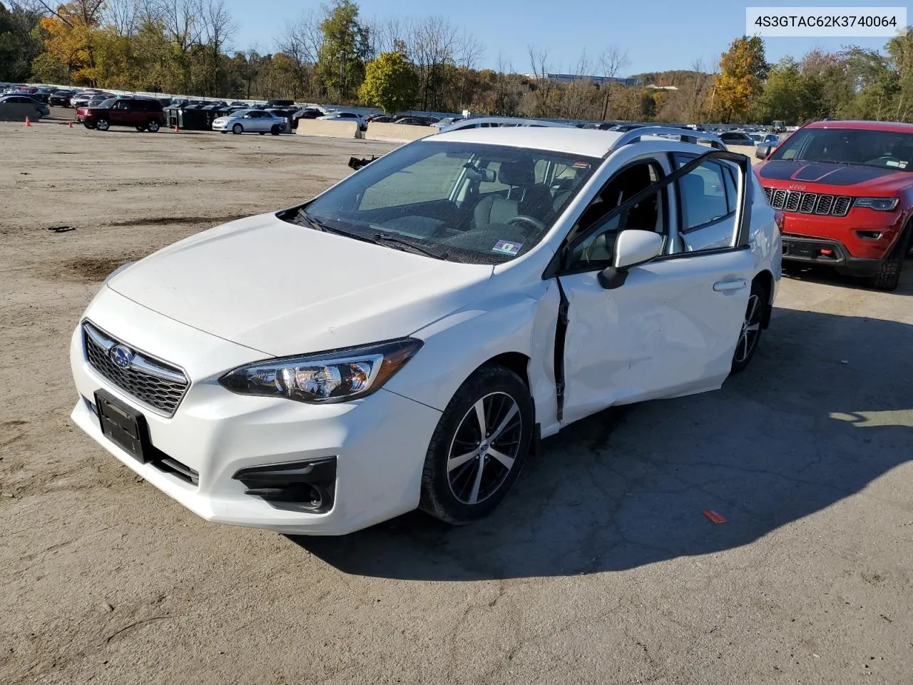 2019 Subaru Impreza Premium VIN: 4S3GTAC62K3740064 Lot: 76107754