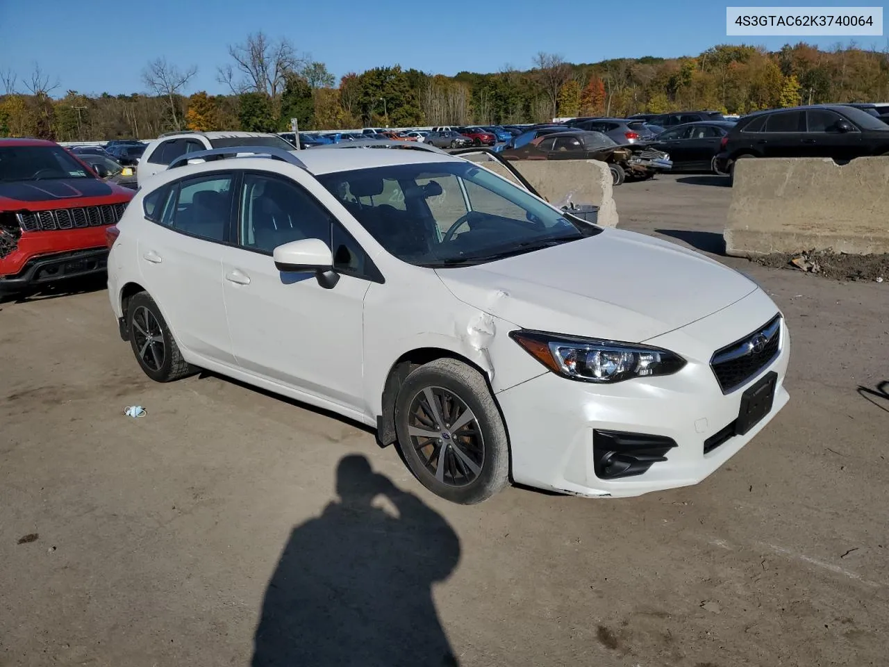 2019 Subaru Impreza Premium VIN: 4S3GTAC62K3740064 Lot: 76107754