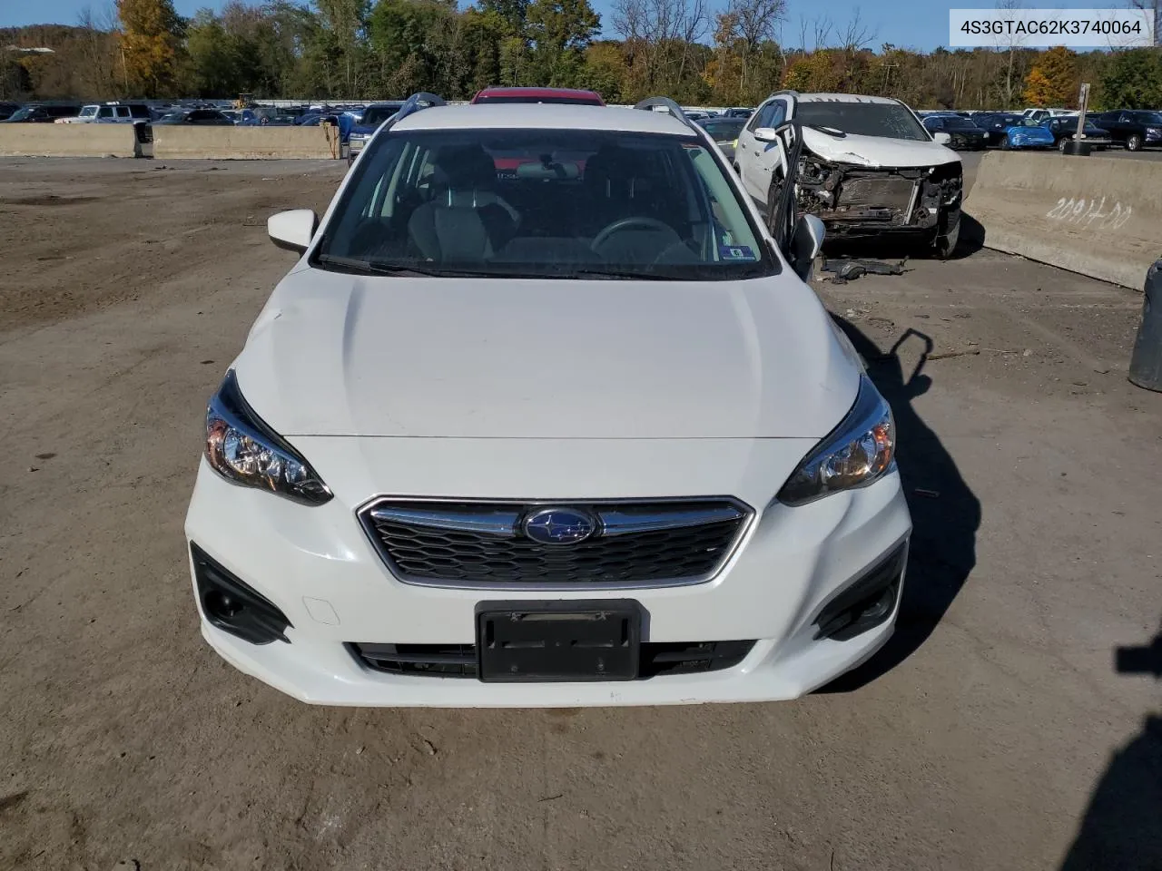 2019 Subaru Impreza Premium VIN: 4S3GTAC62K3740064 Lot: 76107754