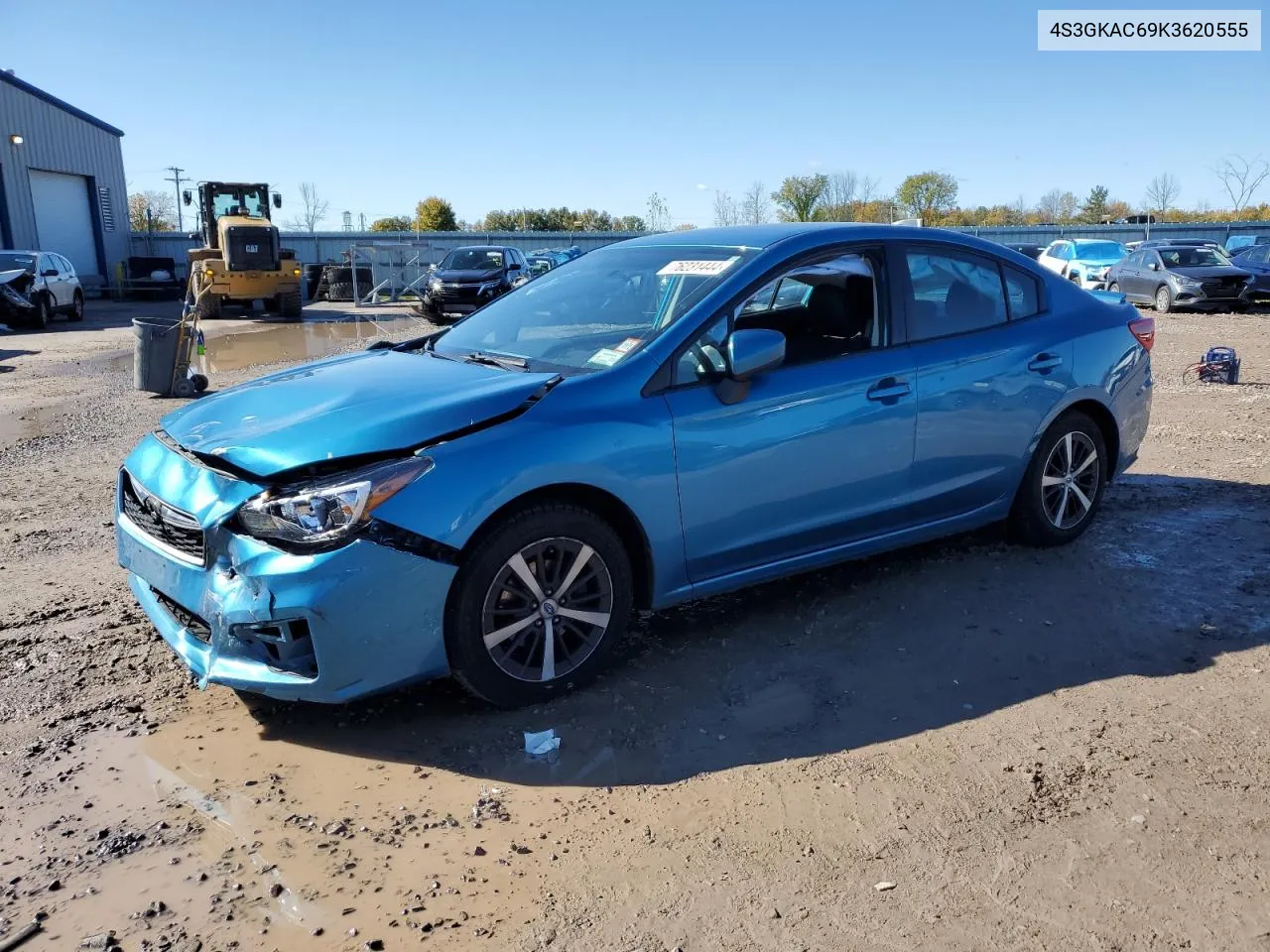 2019 Subaru Impreza Premium VIN: 4S3GKAC69K3620555 Lot: 76231444