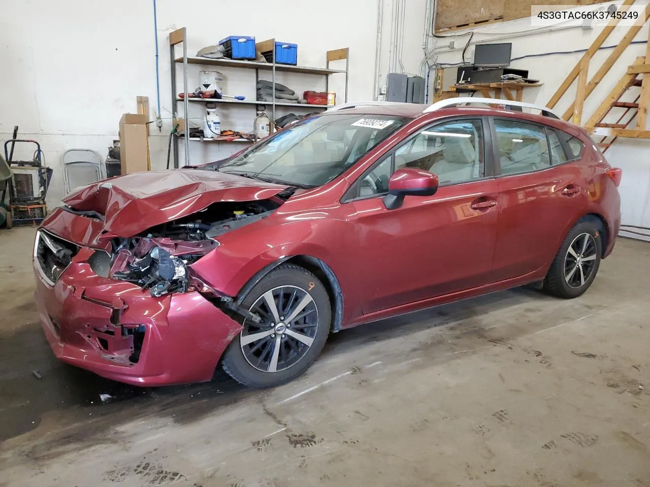 2019 Subaru Impreza Premium VIN: 4S3GTAC66K3745249 Lot: 76909274