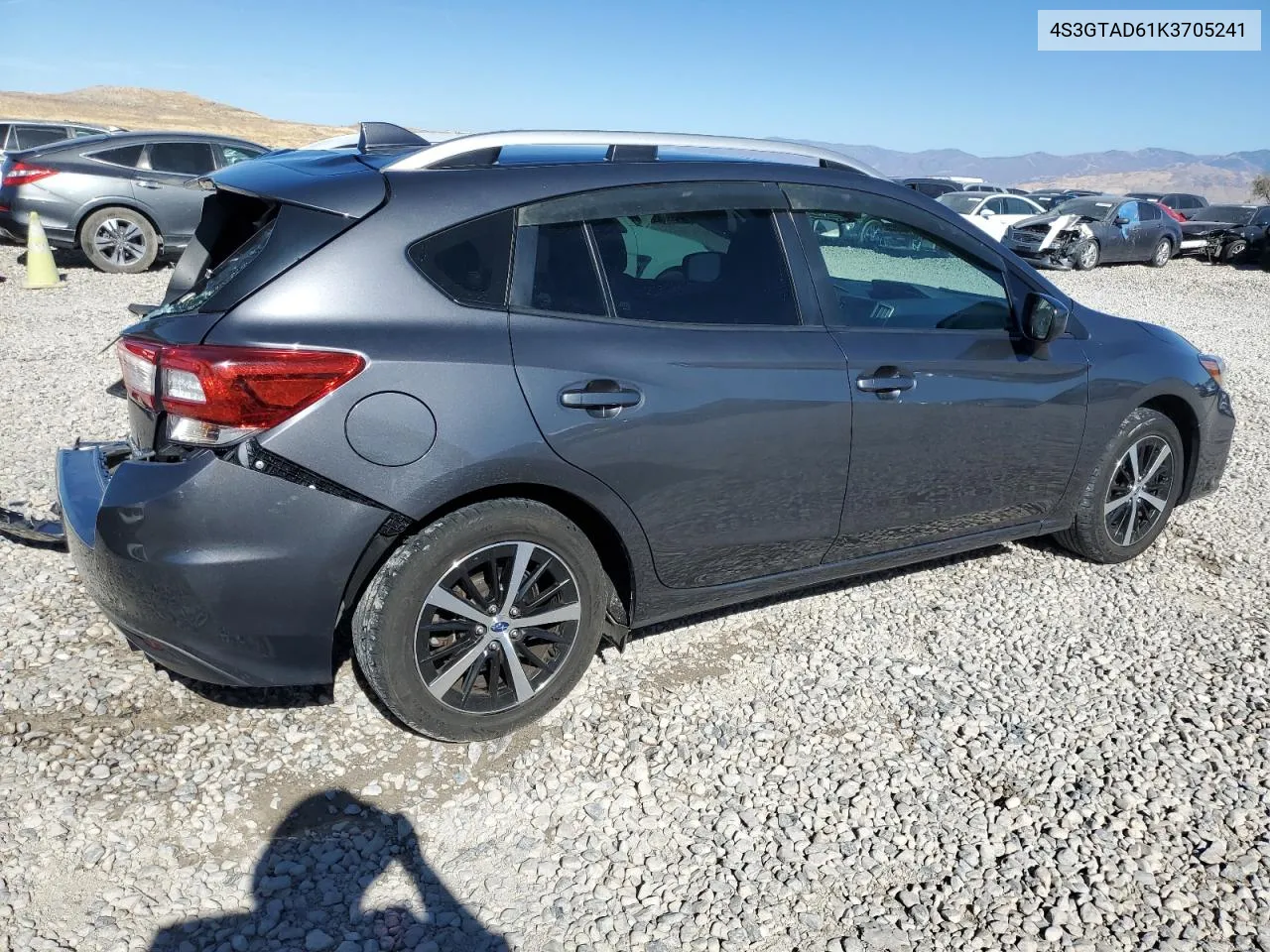 2019 Subaru Impreza Premium VIN: 4S3GTAD61K3705241 Lot: 77214214