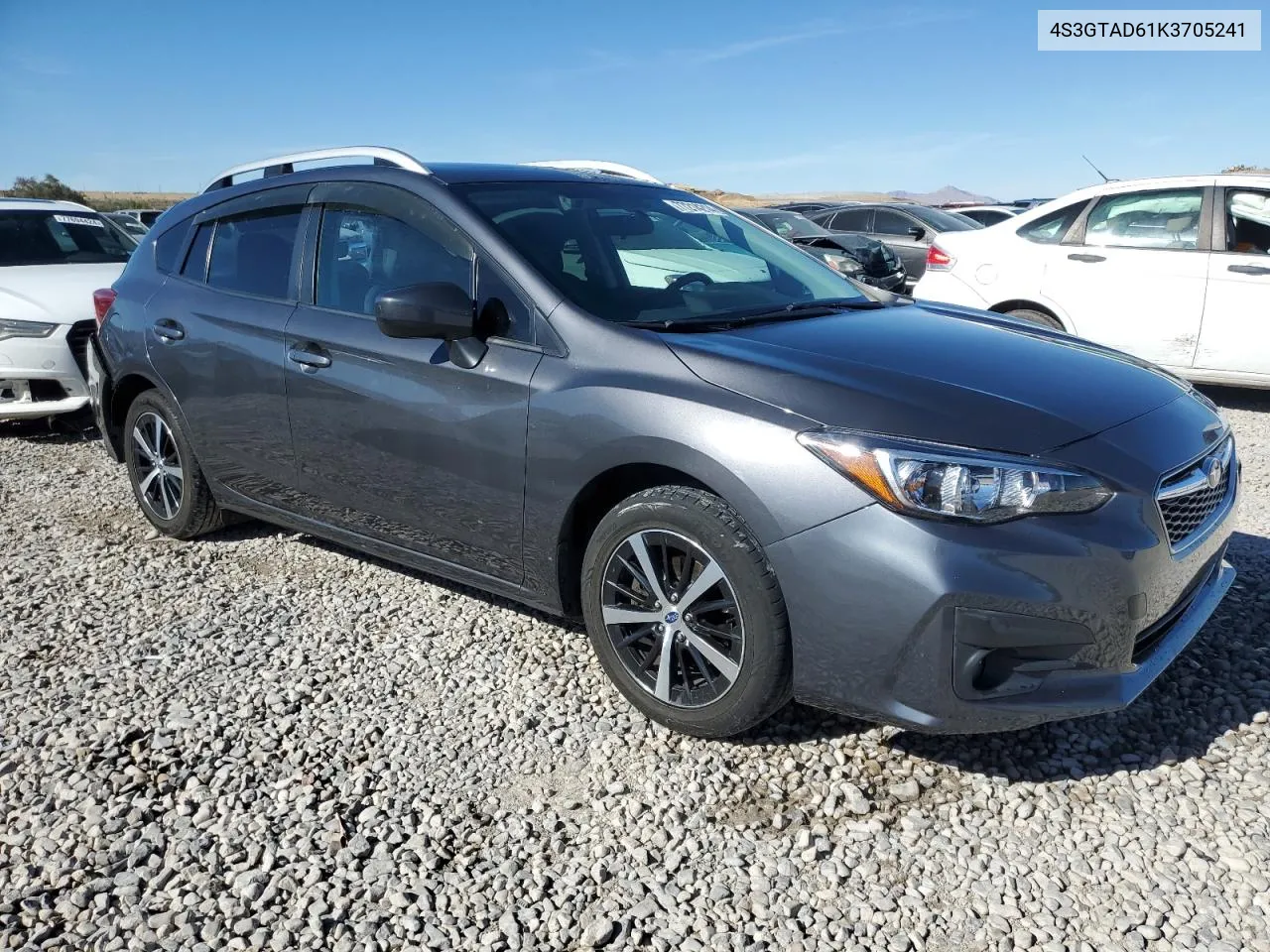 2019 Subaru Impreza Premium VIN: 4S3GTAD61K3705241 Lot: 77214214