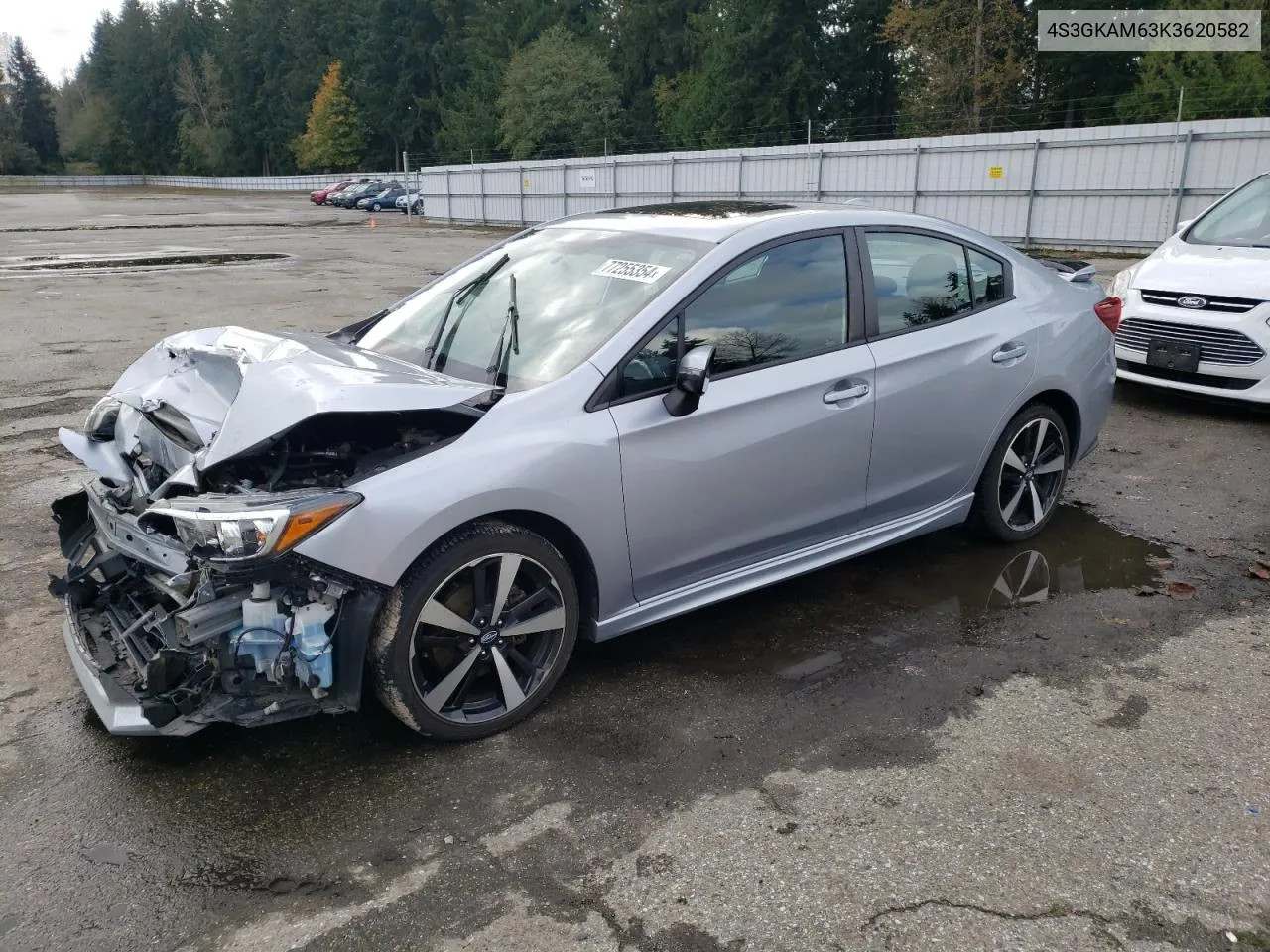 2019 Subaru Impreza Sport VIN: 4S3GKAM63K3620582 Lot: 77255354