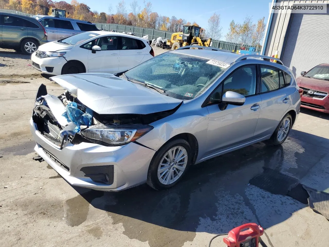 4S3GTAD64K3722910 2019 Subaru Impreza Premium