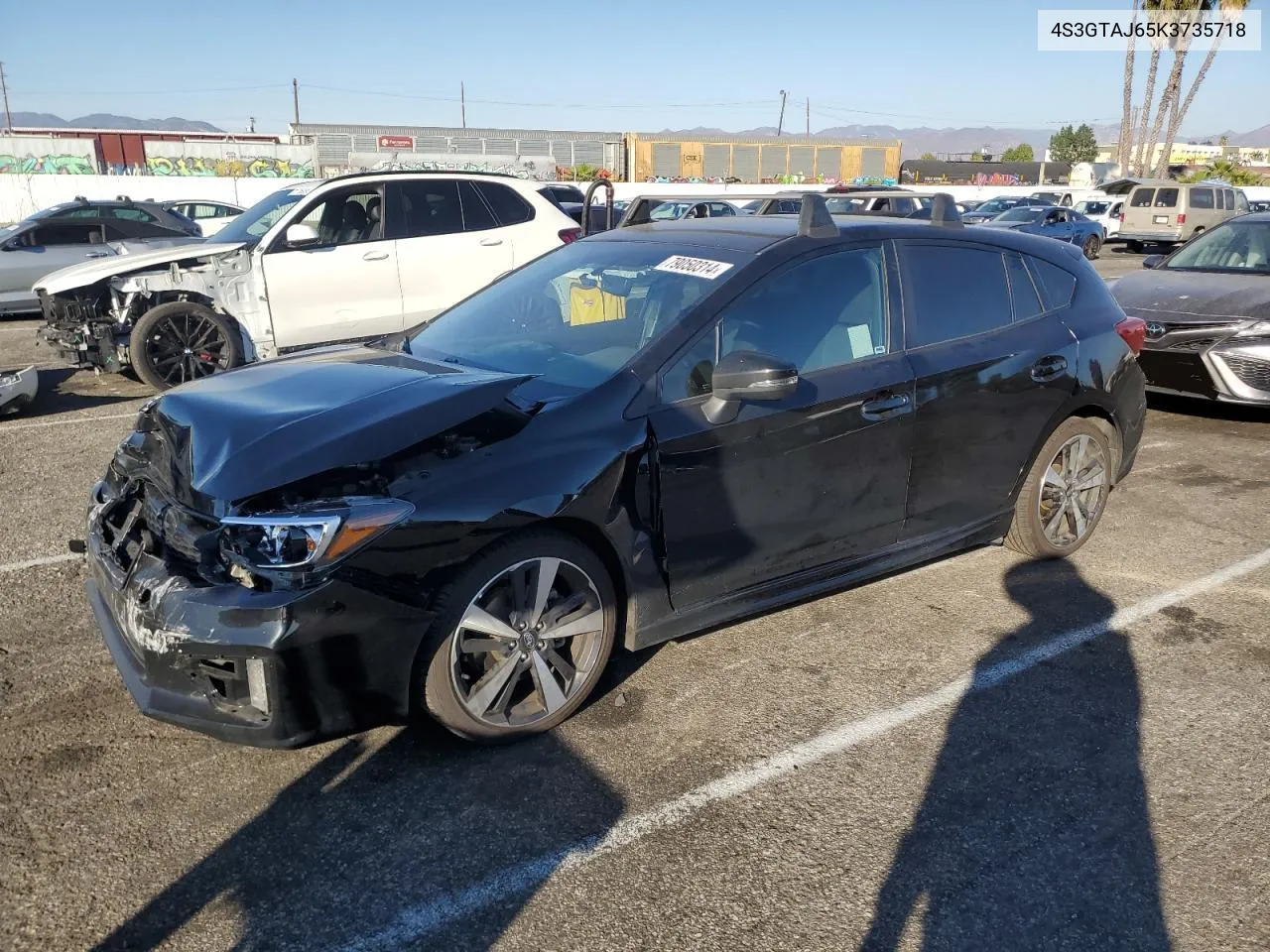 2019 Subaru Impreza Sport VIN: 4S3GTAJ65K3735718 Lot: 79050314