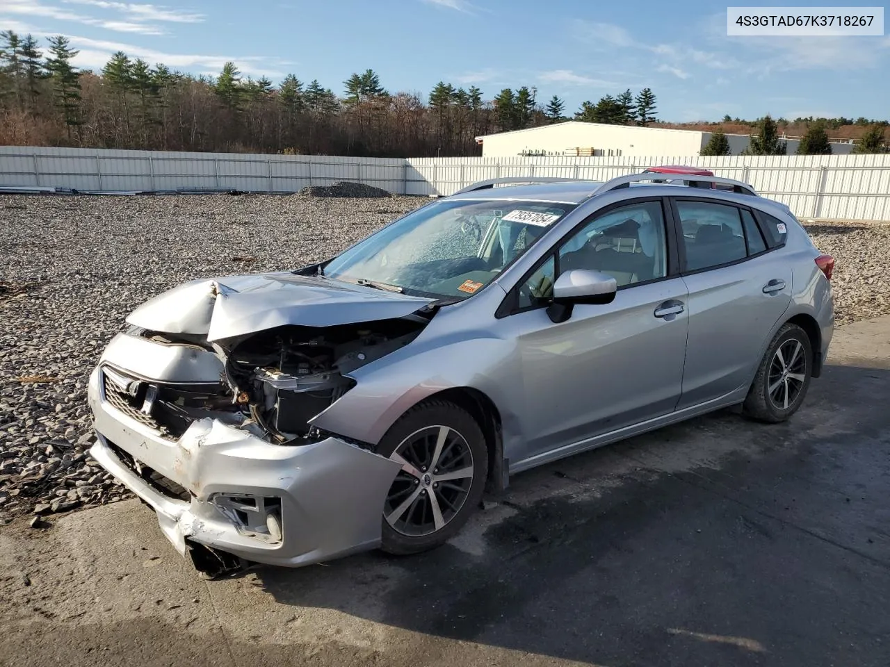 2019 Subaru Impreza Premium VIN: 4S3GTAD67K3718267 Lot: 79357054