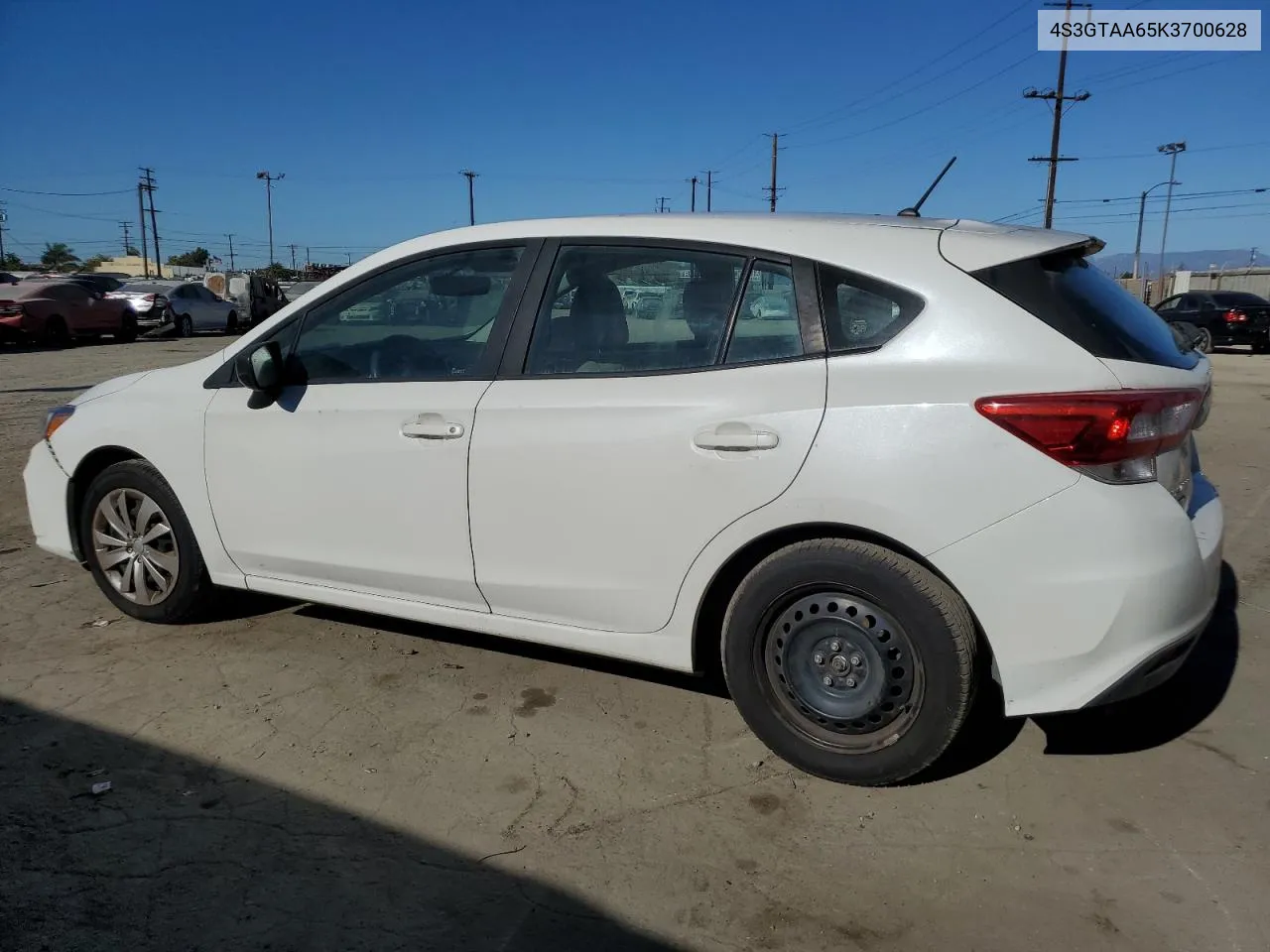 2019 Subaru Impreza VIN: 4S3GTAA65K3700628 Lot: 79713604