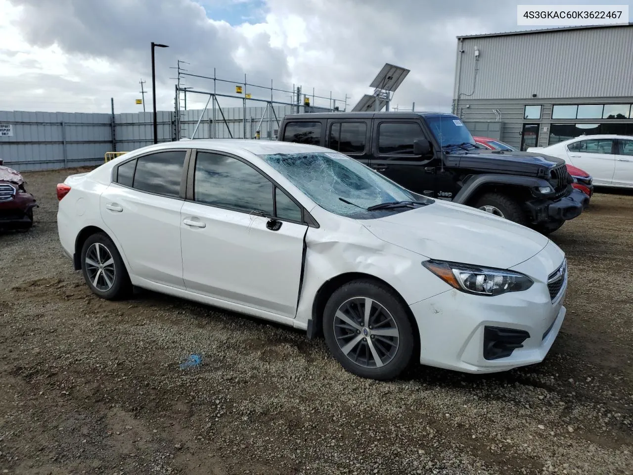 2019 Subaru Impreza Premium VIN: 4S3GKAC60K3622467 Lot: 80899604