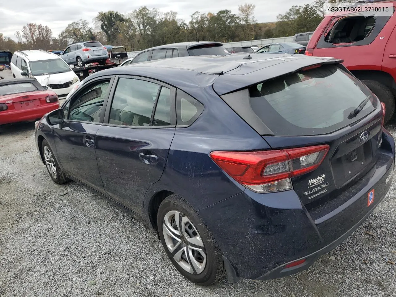 2020 Subaru Impreza VIN: 4S3GTAB62L3710615 Lot: 77184024