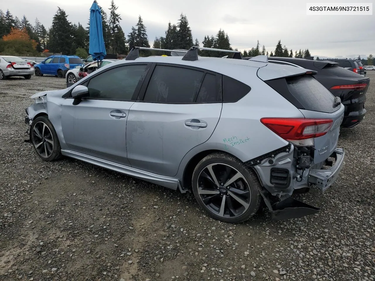 2022 Subaru Impreza Sport VIN: 4S3GTAM69N3721515 Lot: 76422114