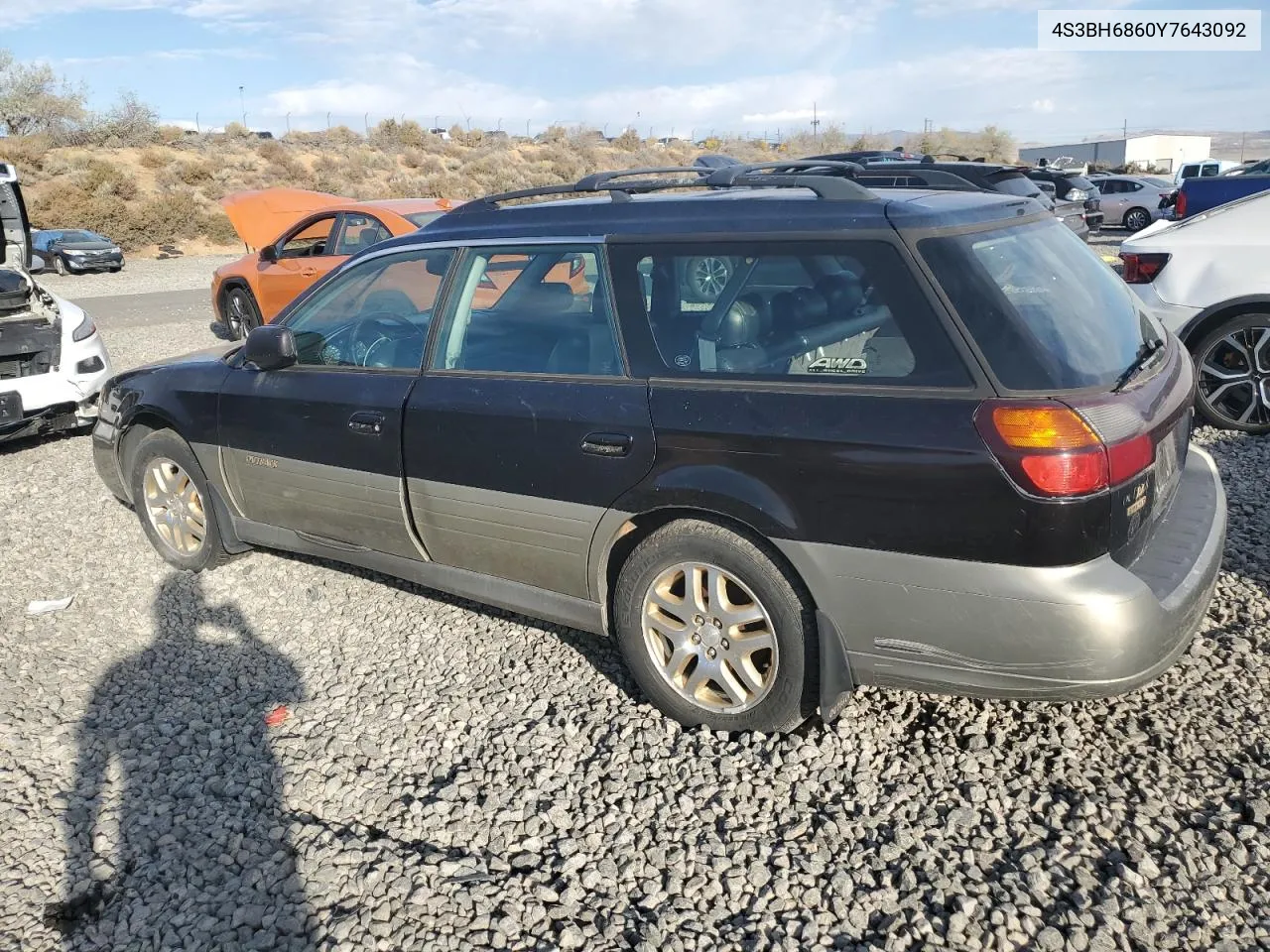 2000 Subaru Legacy Outback Limited VIN: 4S3BH6860Y7643092 Lot: 74400244