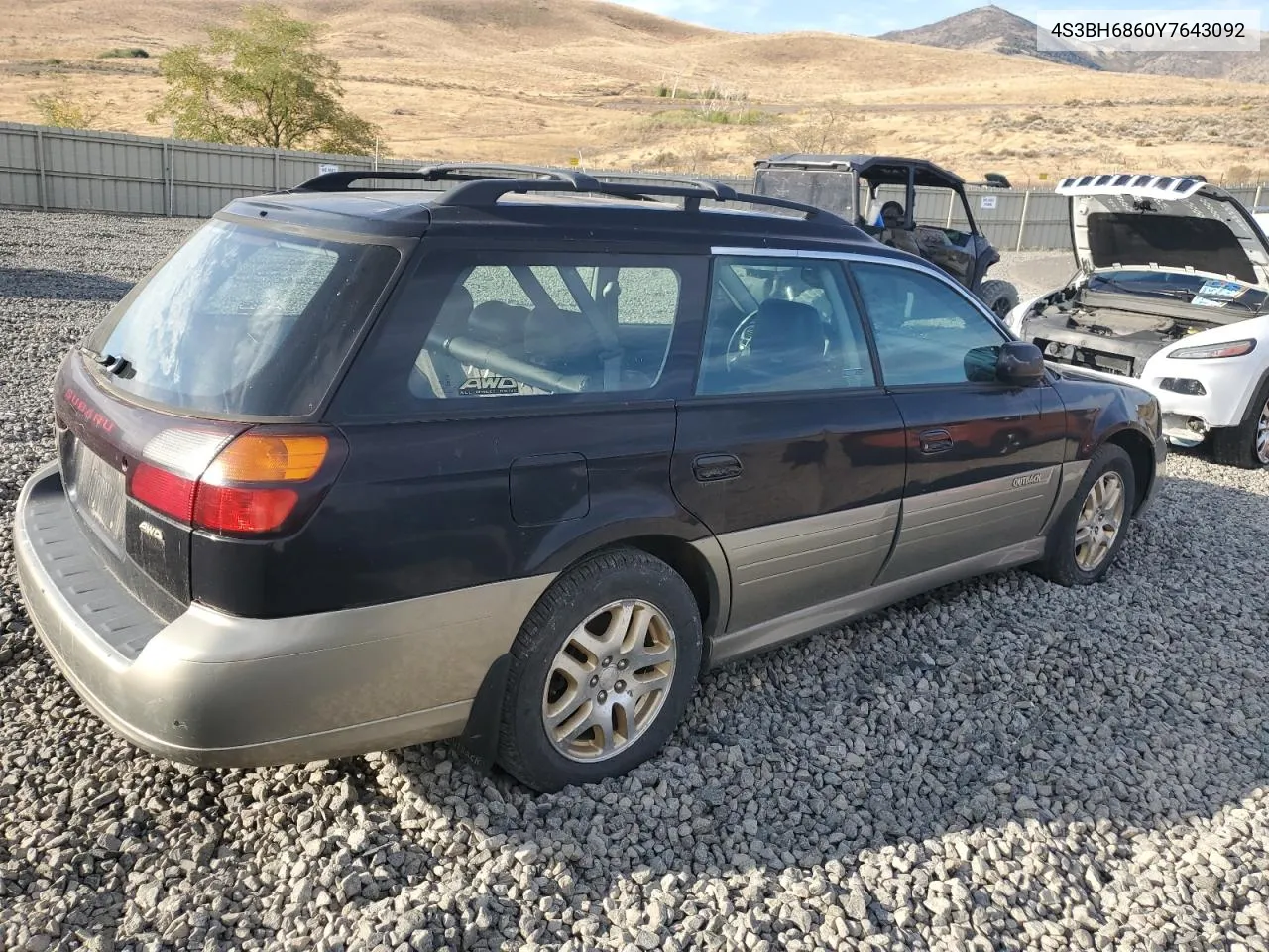 2000 Subaru Legacy Outback Limited VIN: 4S3BH6860Y7643092 Lot: 74400244