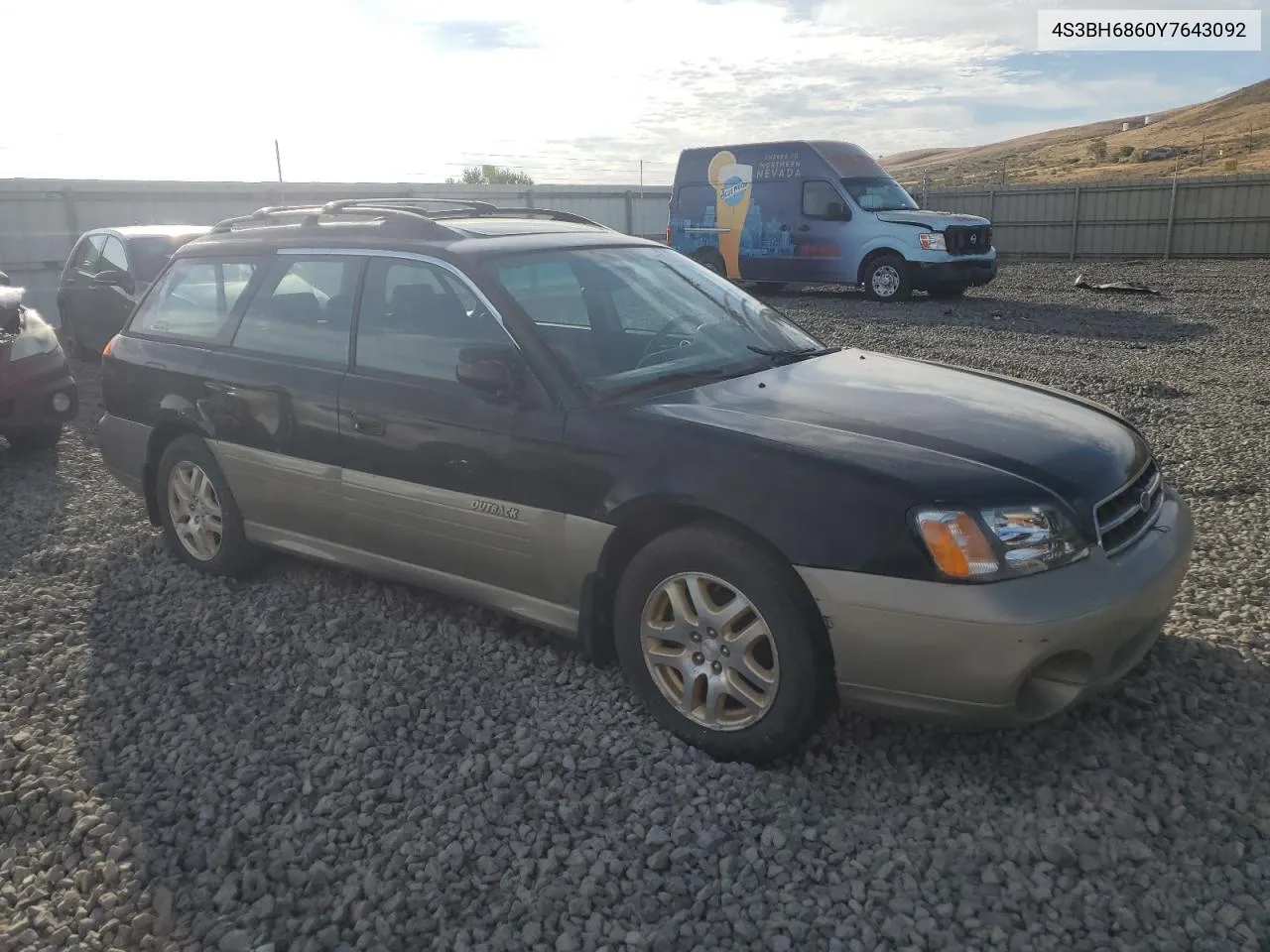 2000 Subaru Legacy Outback Limited VIN: 4S3BH6860Y7643092 Lot: 74400244