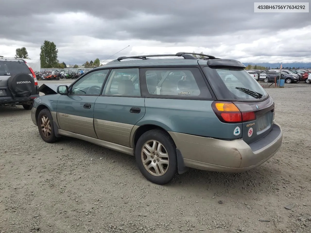 2000 Subaru Legacy Outback Awp VIN: 4S3BH6756Y7634292 Lot: 74845324