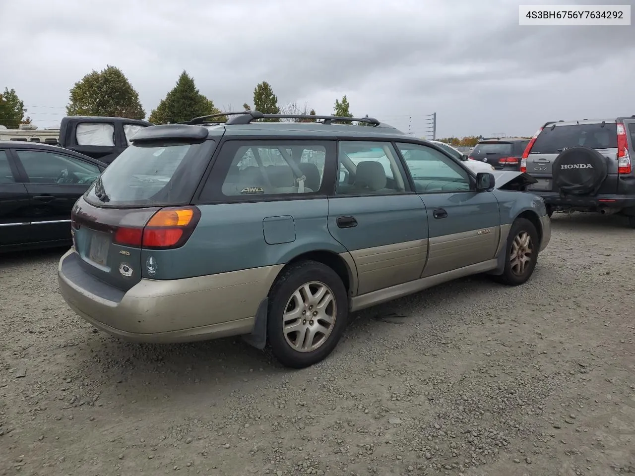 2000 Subaru Legacy Outback Awp VIN: 4S3BH6756Y7634292 Lot: 74845324