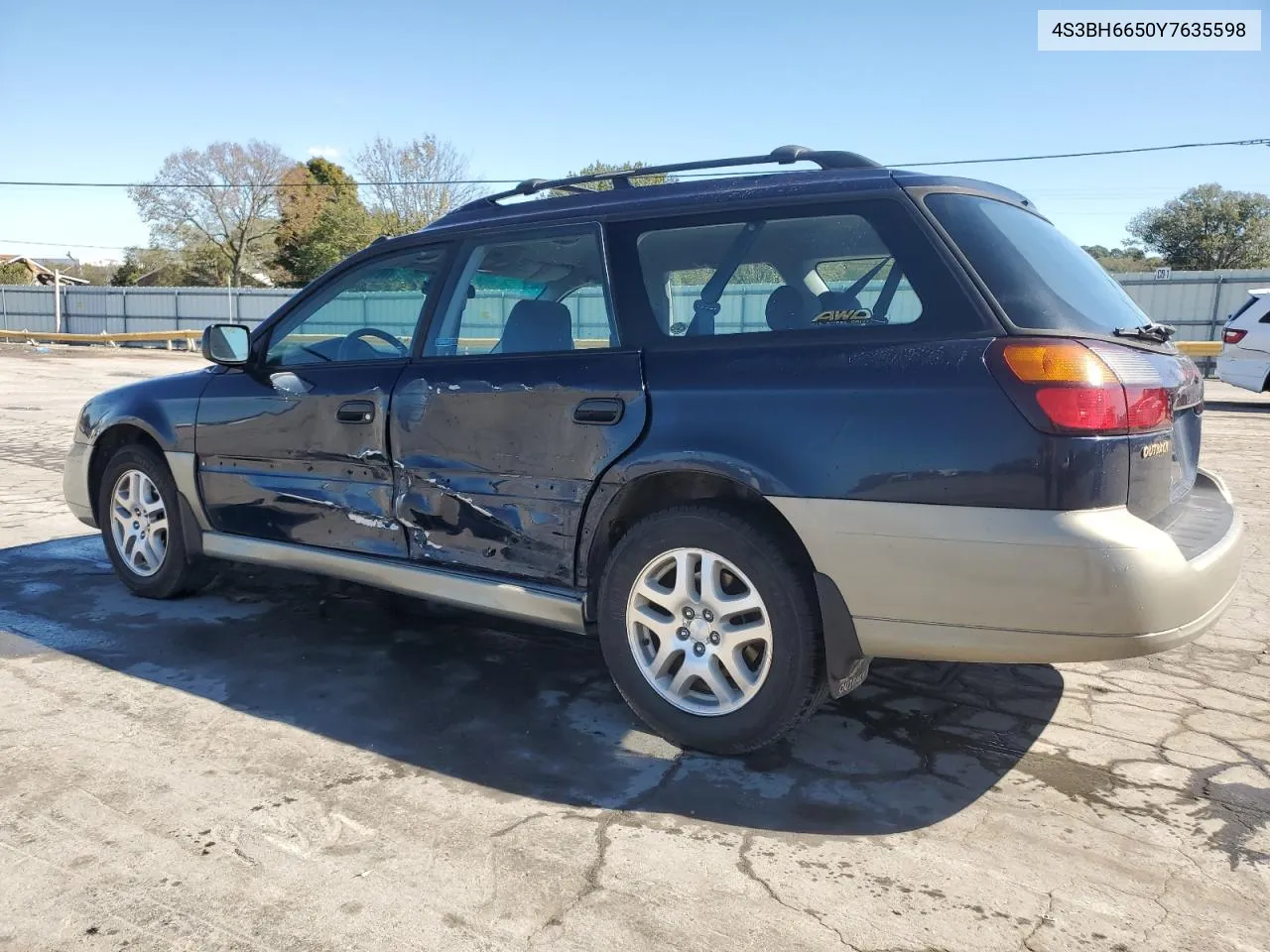 2000 Subaru Legacy Outback VIN: 4S3BH6650Y7635598 Lot: 76165664