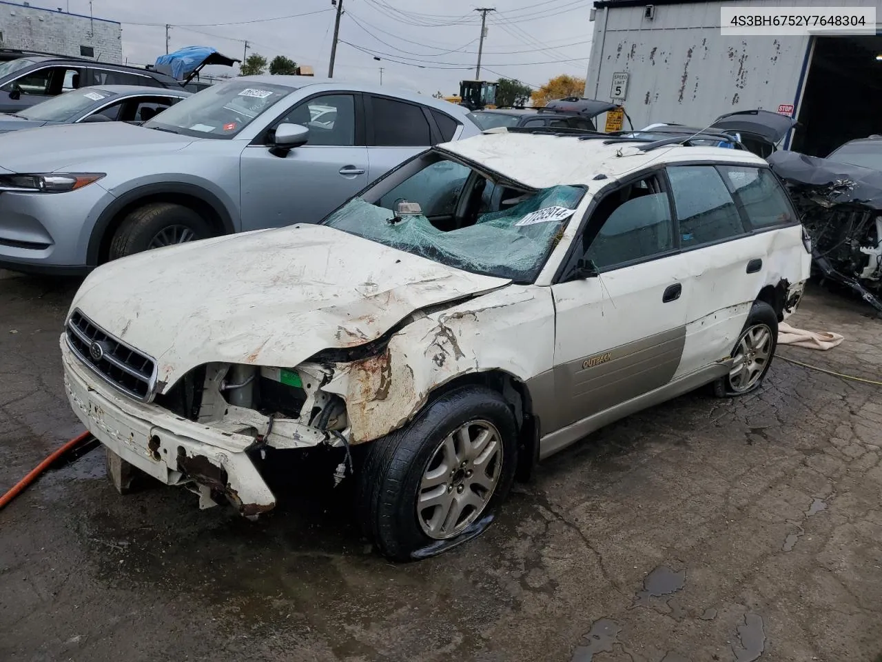 2000 Subaru Legacy Outback Awp VIN: 4S3BH6752Y7648304 Lot: 77252914