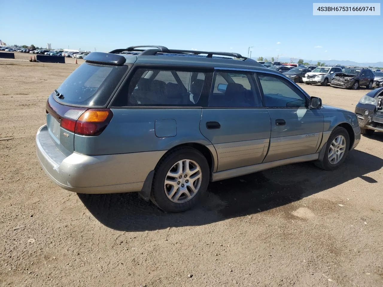 2001 Subaru Legacy Outback Awp VIN: 4S3BH675316669741 Lot: 67723624