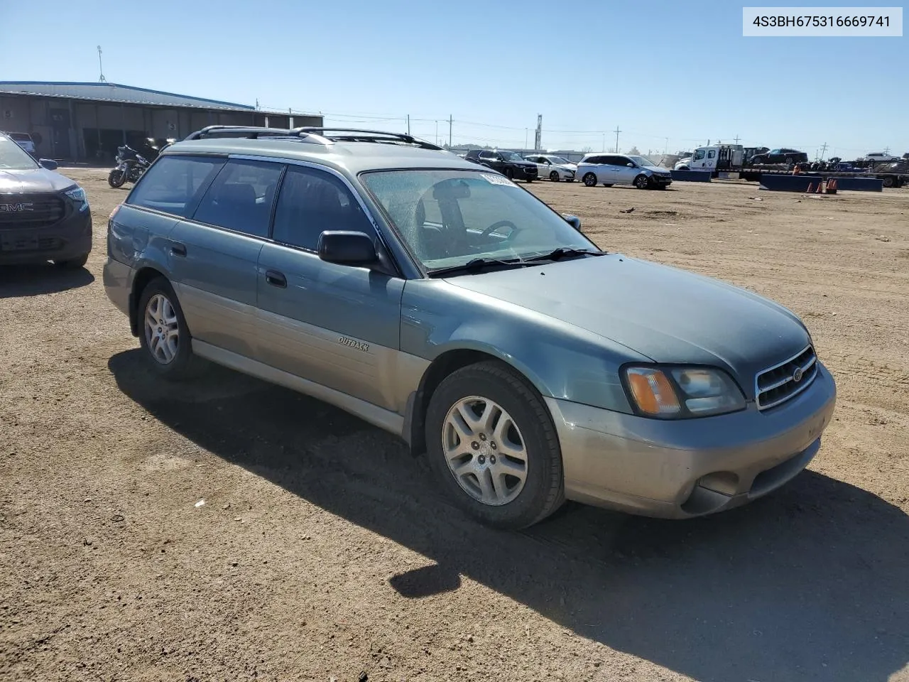 2001 Subaru Legacy Outback Awp VIN: 4S3BH675316669741 Lot: 67723624