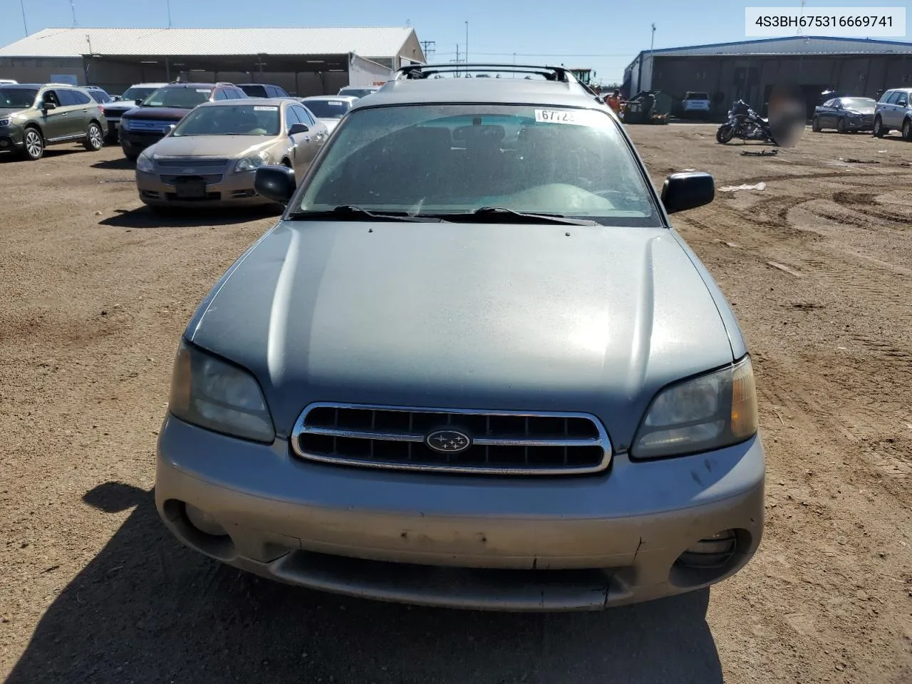 2001 Subaru Legacy Outback Awp VIN: 4S3BH675316669741 Lot: 67723624