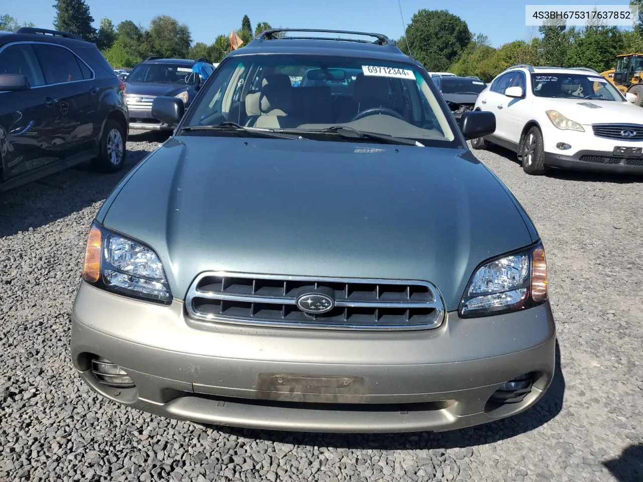 2001 Subaru Legacy Outback Awp VIN: 4S3BH675317637852 Lot: 69712344